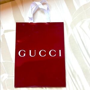 Gucci 2025Burgundy Shopping Bag